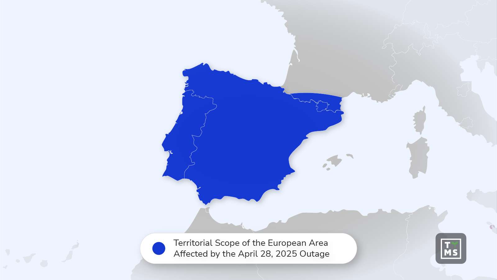 Territorial Scope of the European Area Affected by the April 28, 2025 Outage